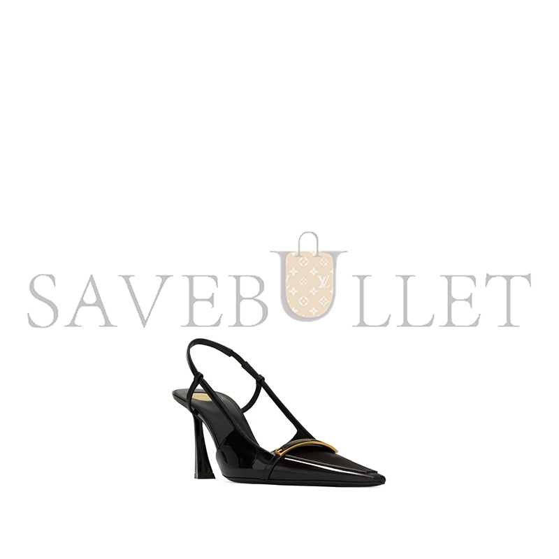 YSL JACQUELINE SLINGBACK PUMPS IN PATENT LEATHER 8061291TVAT1000